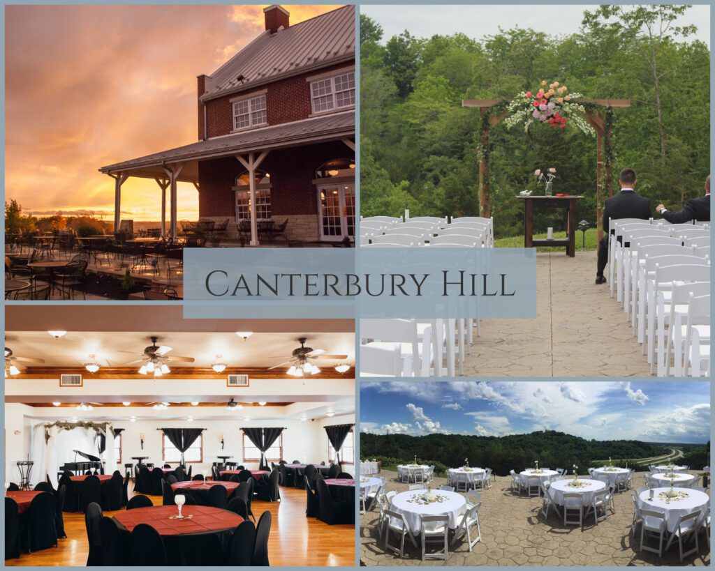 Canterbury Hill: Winery wedding venue with indoor and outdoor locations and scenic views.