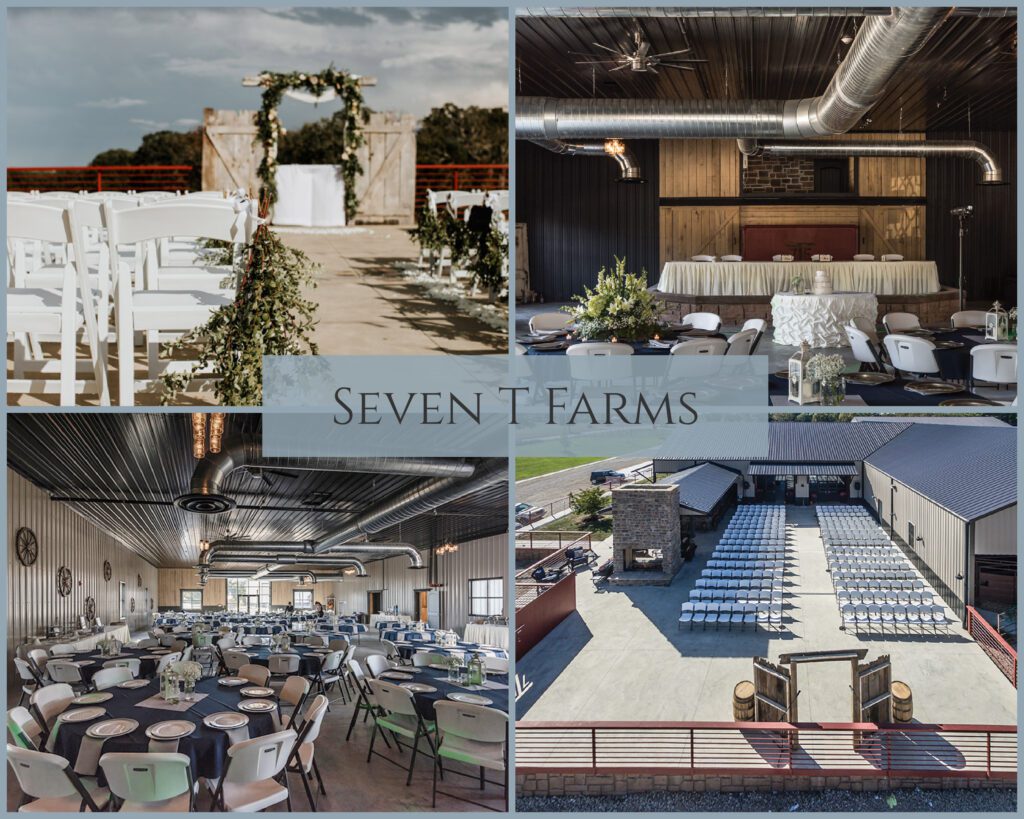 Modern industrial barn wedding venue with large seating capacity.