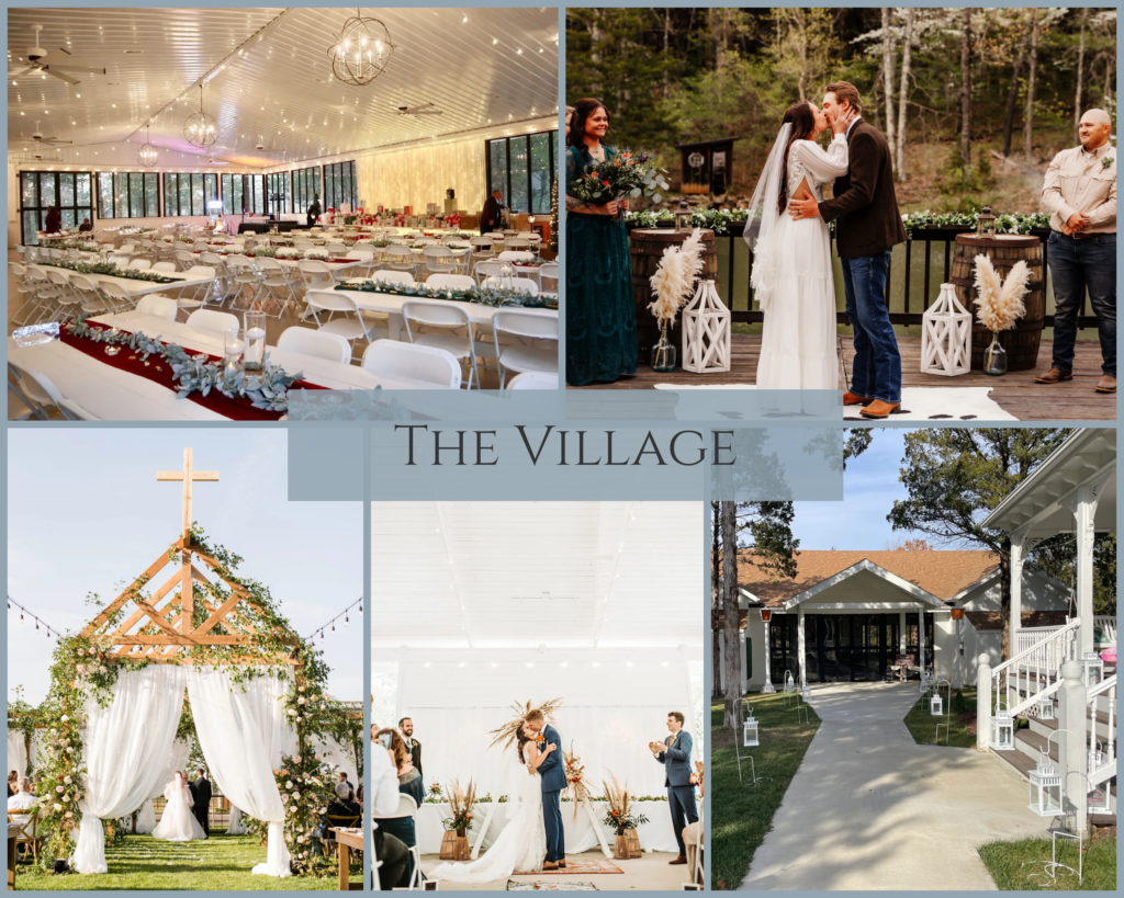 Large glass pavilion reception building with a waterfront ceremony area and outdoor meadow ceremony area.